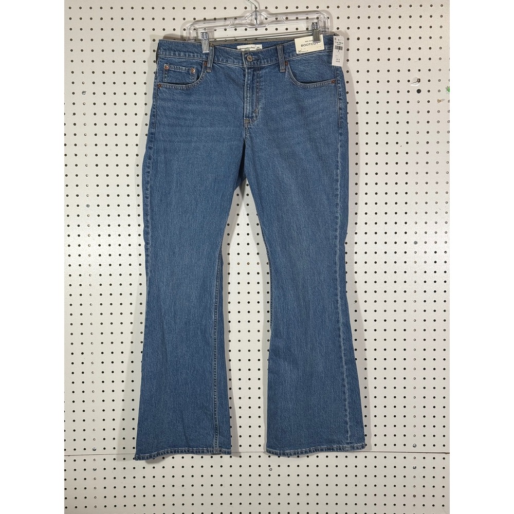 Abercrombie & Fitch Mid Rise Bootcut Jeans 30 Regular Medium Wash Blue 155D1994